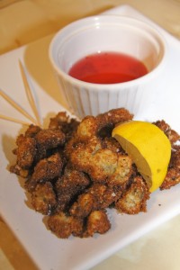 Crunchy Winkle Dippers with Haw Sauce